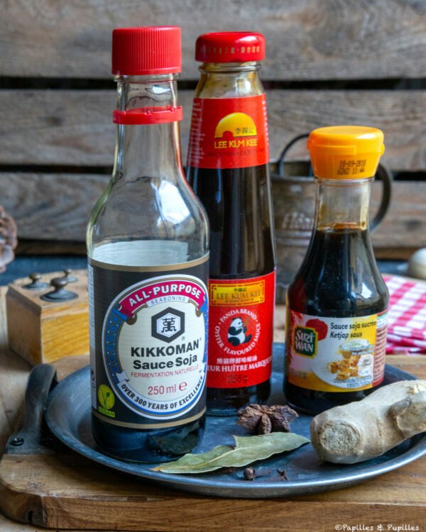 Sauces chinoises et épices