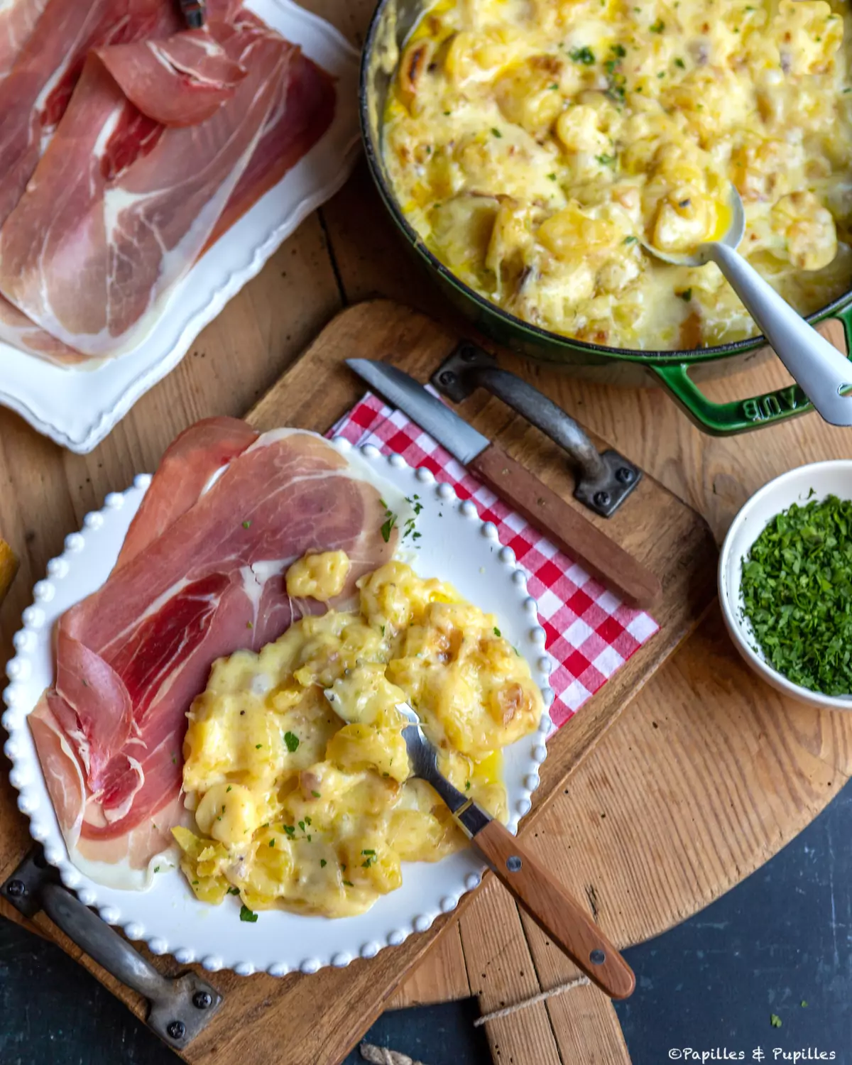 Truffade et jambon