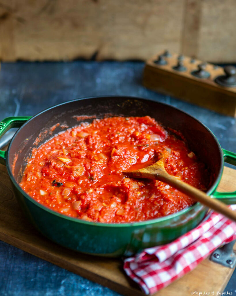 Compotée de tomates et poivrons