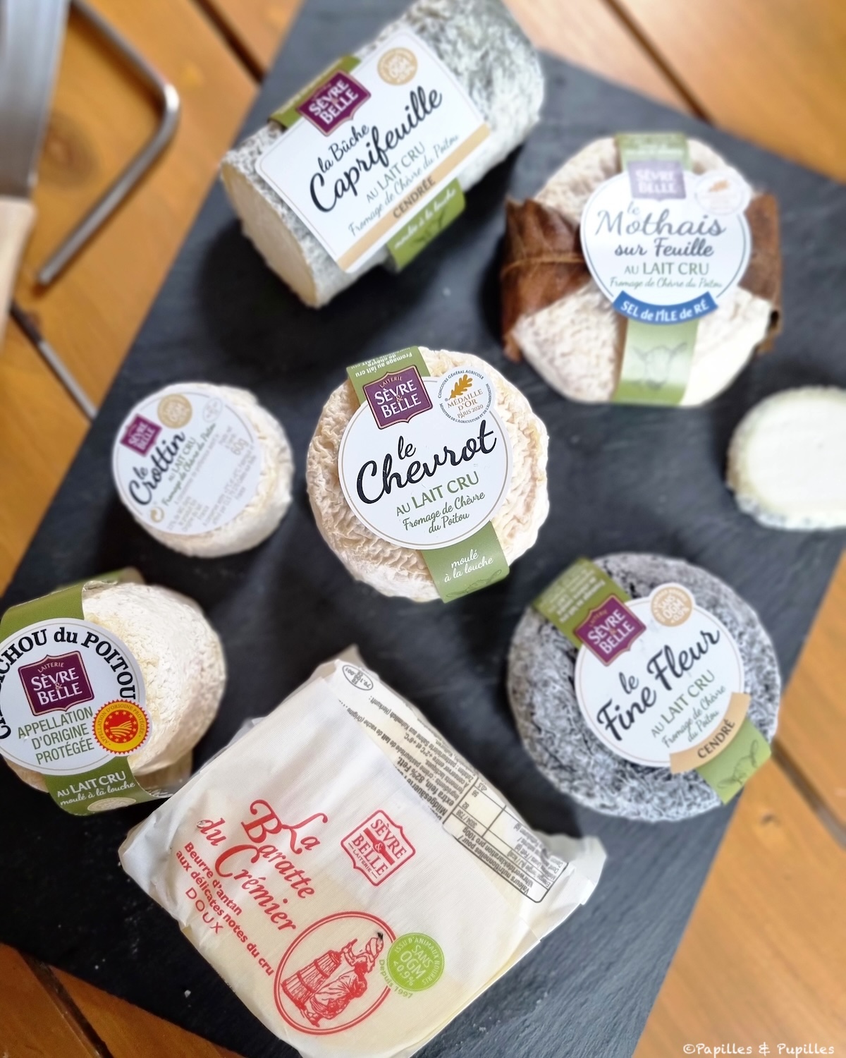 Les fromages et beurre Sèvre et Belle