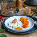 Chèvre frais, carottes au miel et confiture d'agrumes