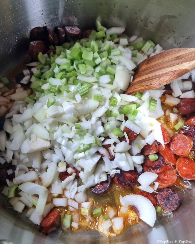 Chorizo + oignon + céleri