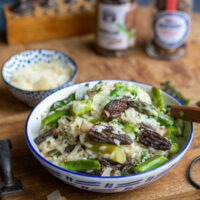 Risotto aux asperges et aux morilles