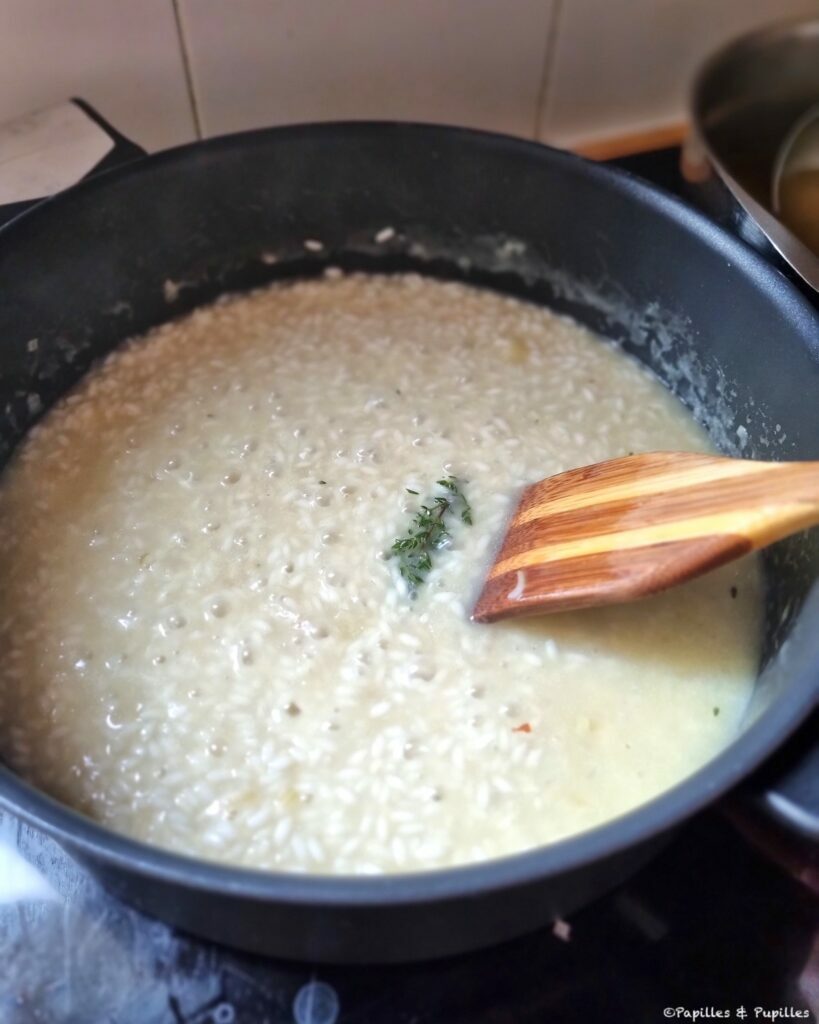Risotto en cours de cuisson