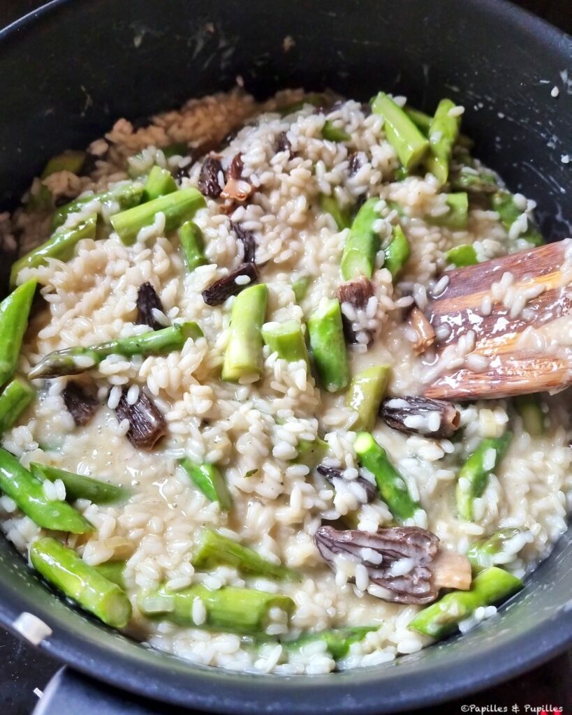 Risotto terminé dans sauteuse