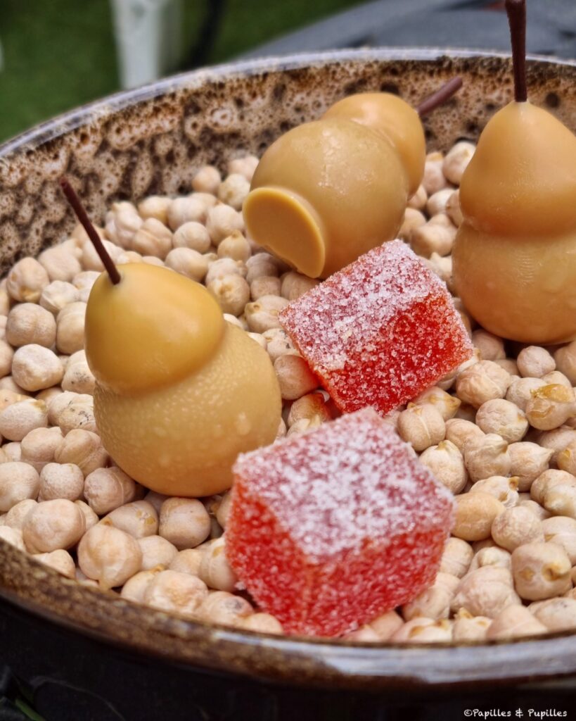 Poire et pâte de fruits au poivron