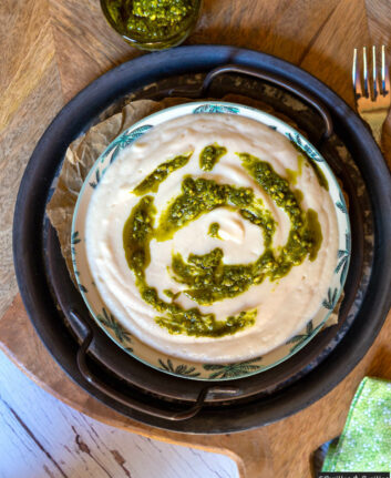 Purée de chou fleur au pesto