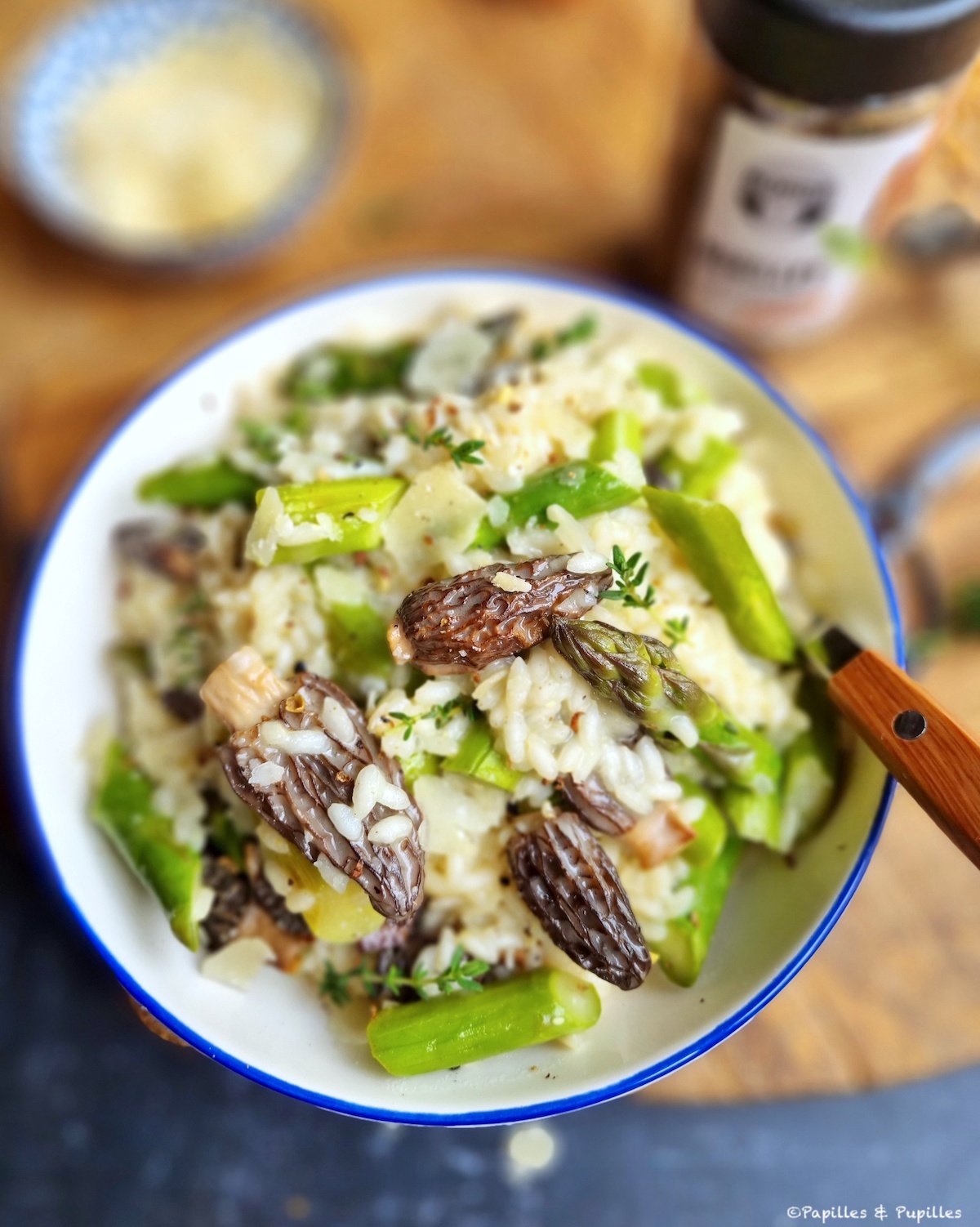 Risotto aux asperges et aux morilles