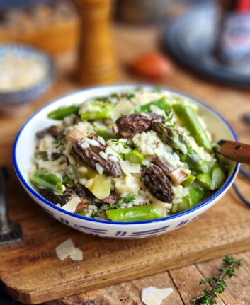 Risotto aux asperges et aux morilles