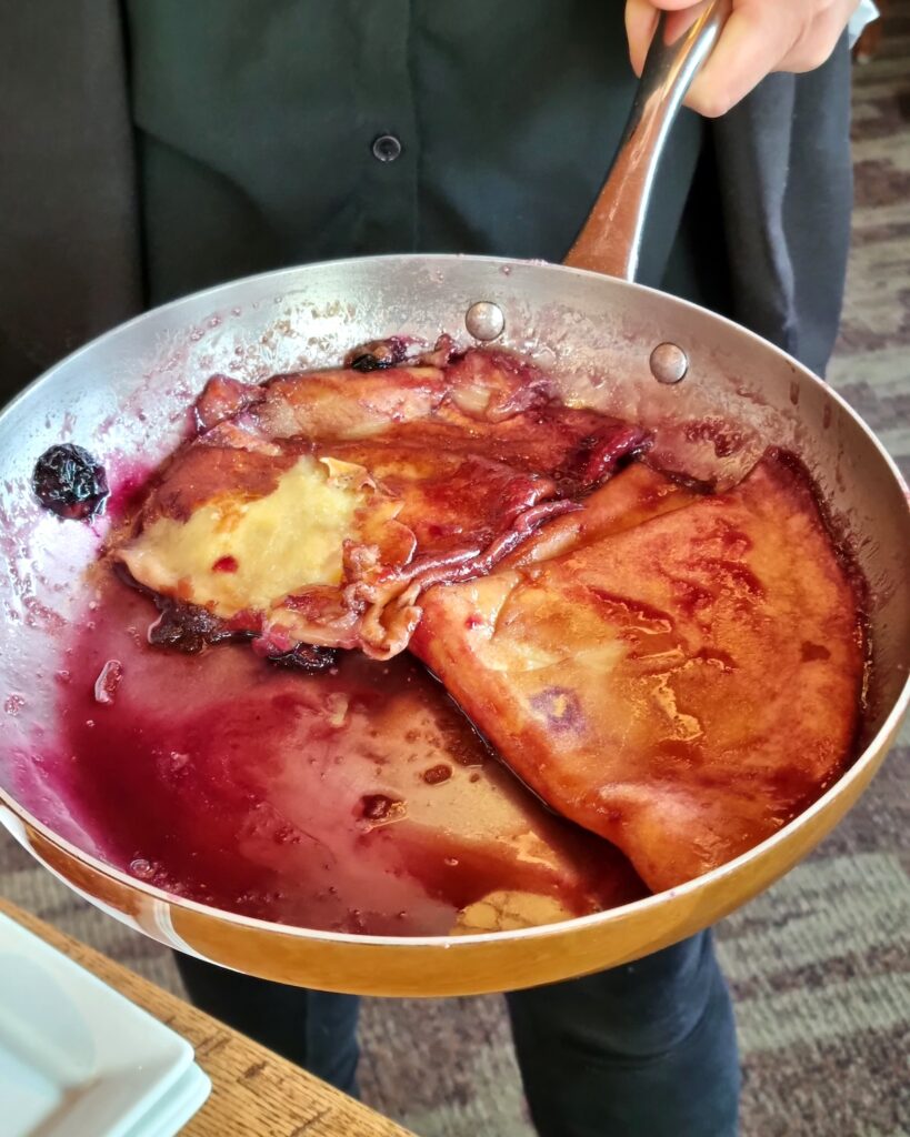 Crêpes Suzette aux myrtilles