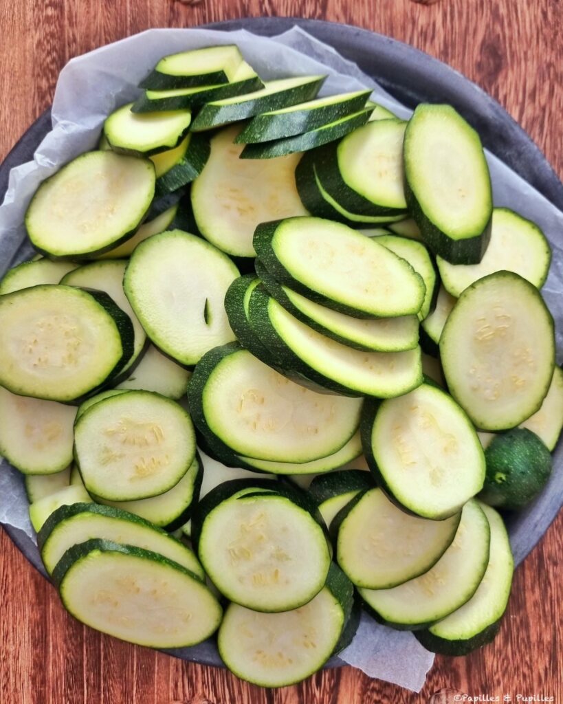 Courgettes tranchées