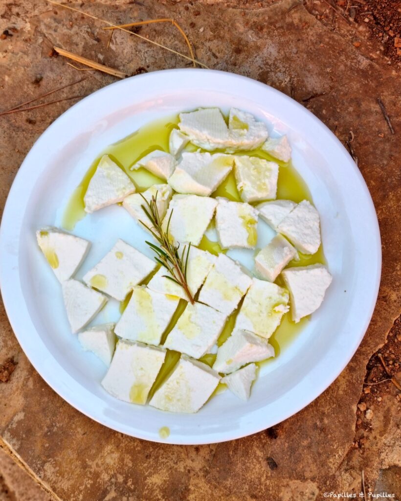 Avec de l'huile d'olive