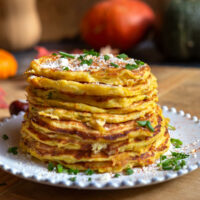 Pancake au butternut et Parmesan