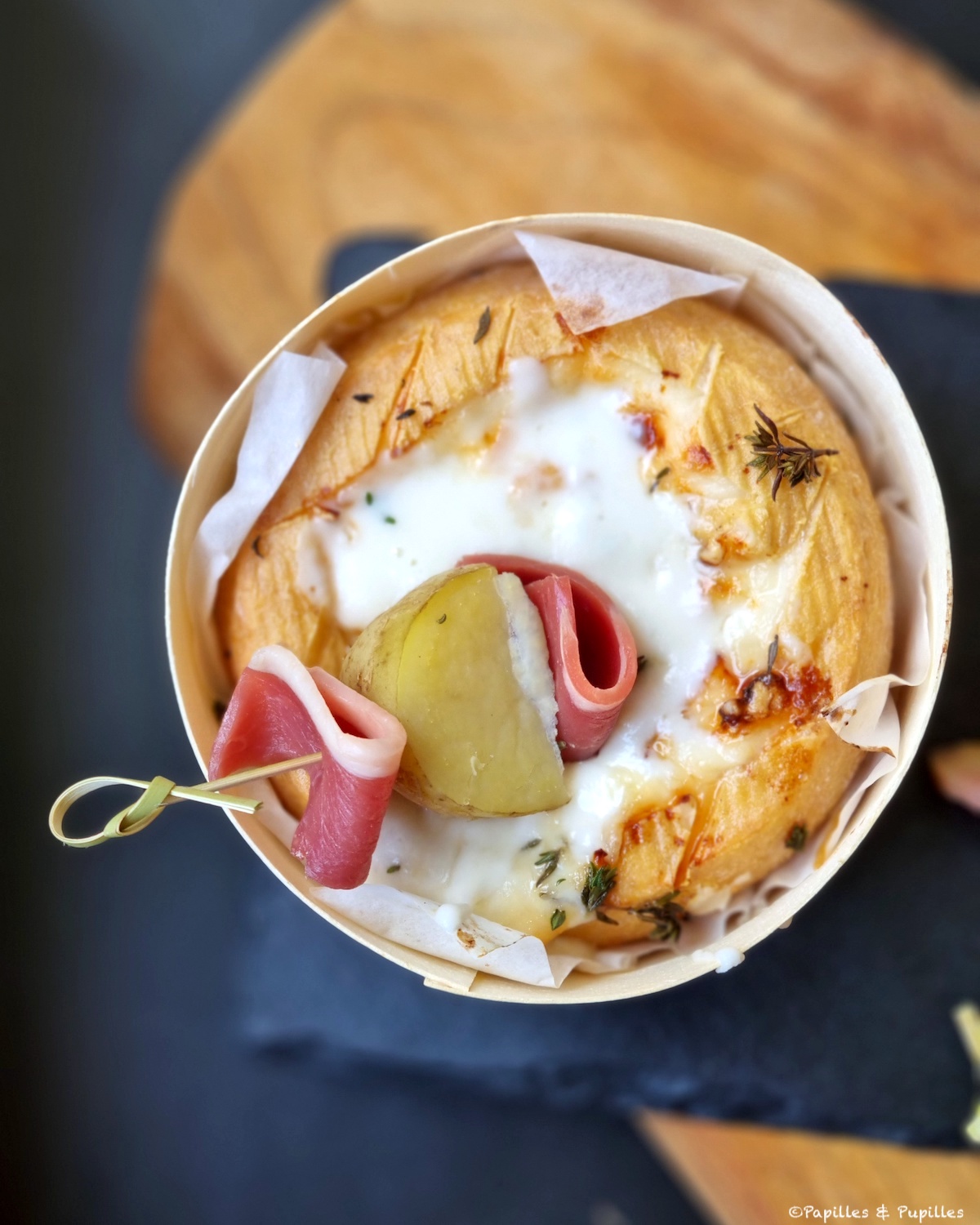 Brochettes jambon pommes de terre Chèvre d'Or