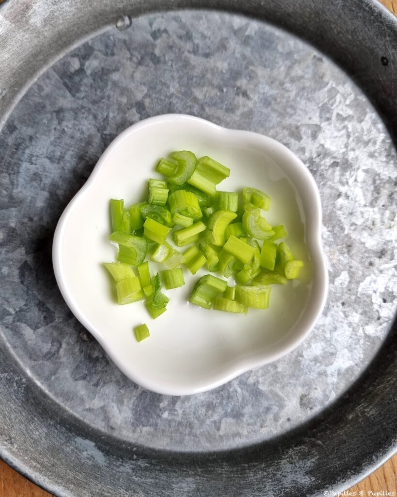 Oignon vert ciselé