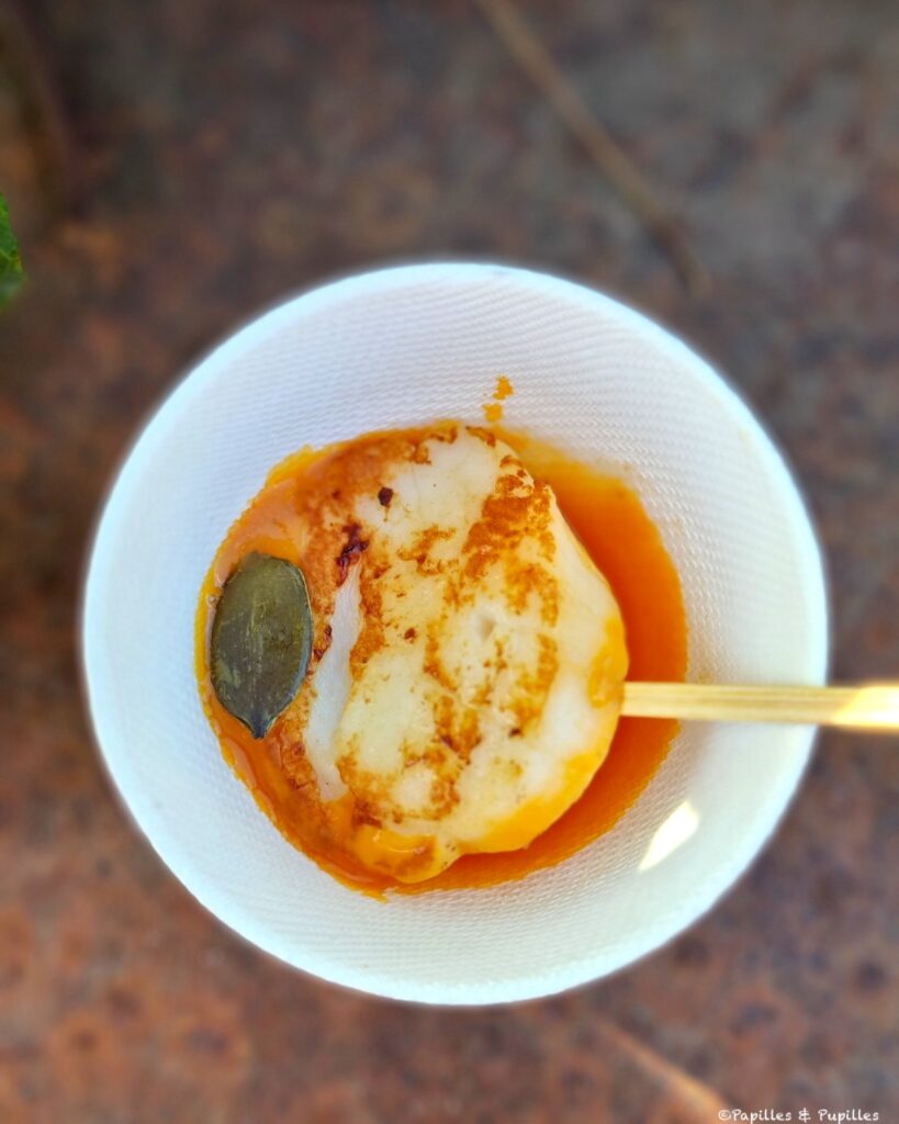 St Jacques, jus de carottes et clémentine