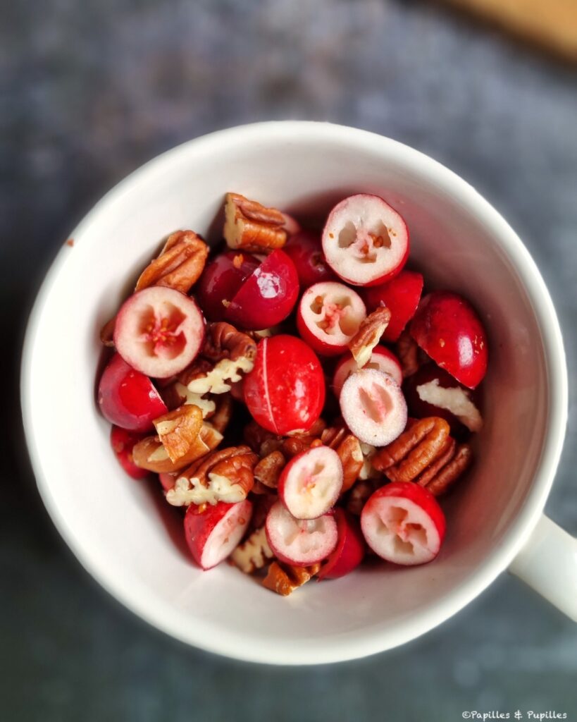 Cranberries et noix de pécan