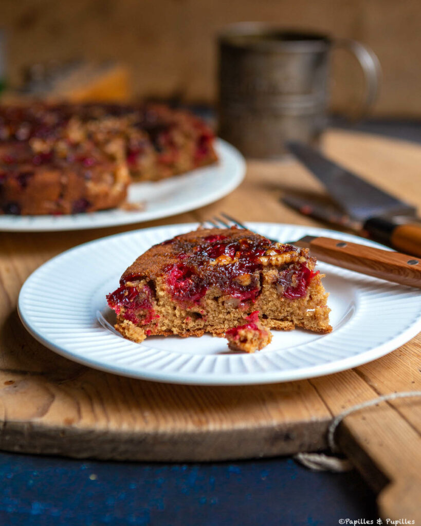 Gâteau cranberries noix