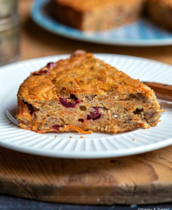 Gâteau aux airelles et carottes sans beurre