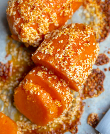 Patates douces en croûte de sésame