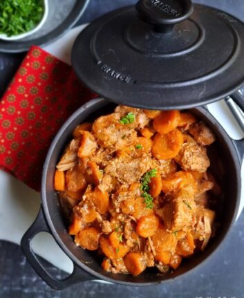 Sauté de porc à la bière sauce BBQ