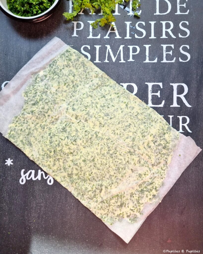 Beurre aux herbes après congélation