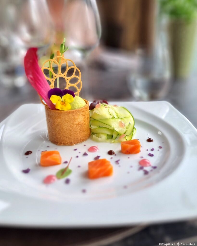 Crémeux de langoustine au saumon fumé