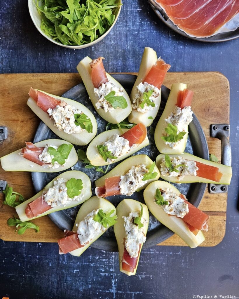 Bouchées poires jambon des Pyrénées