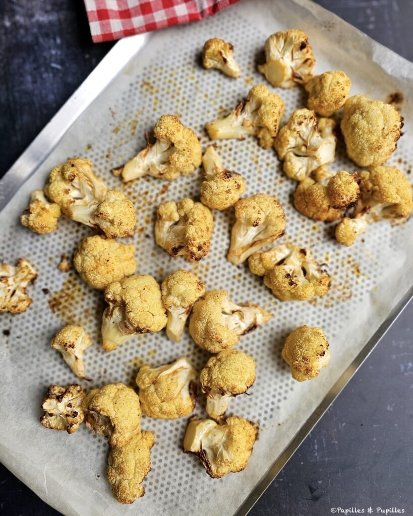 Fleurettes de chou fleur rôties au four