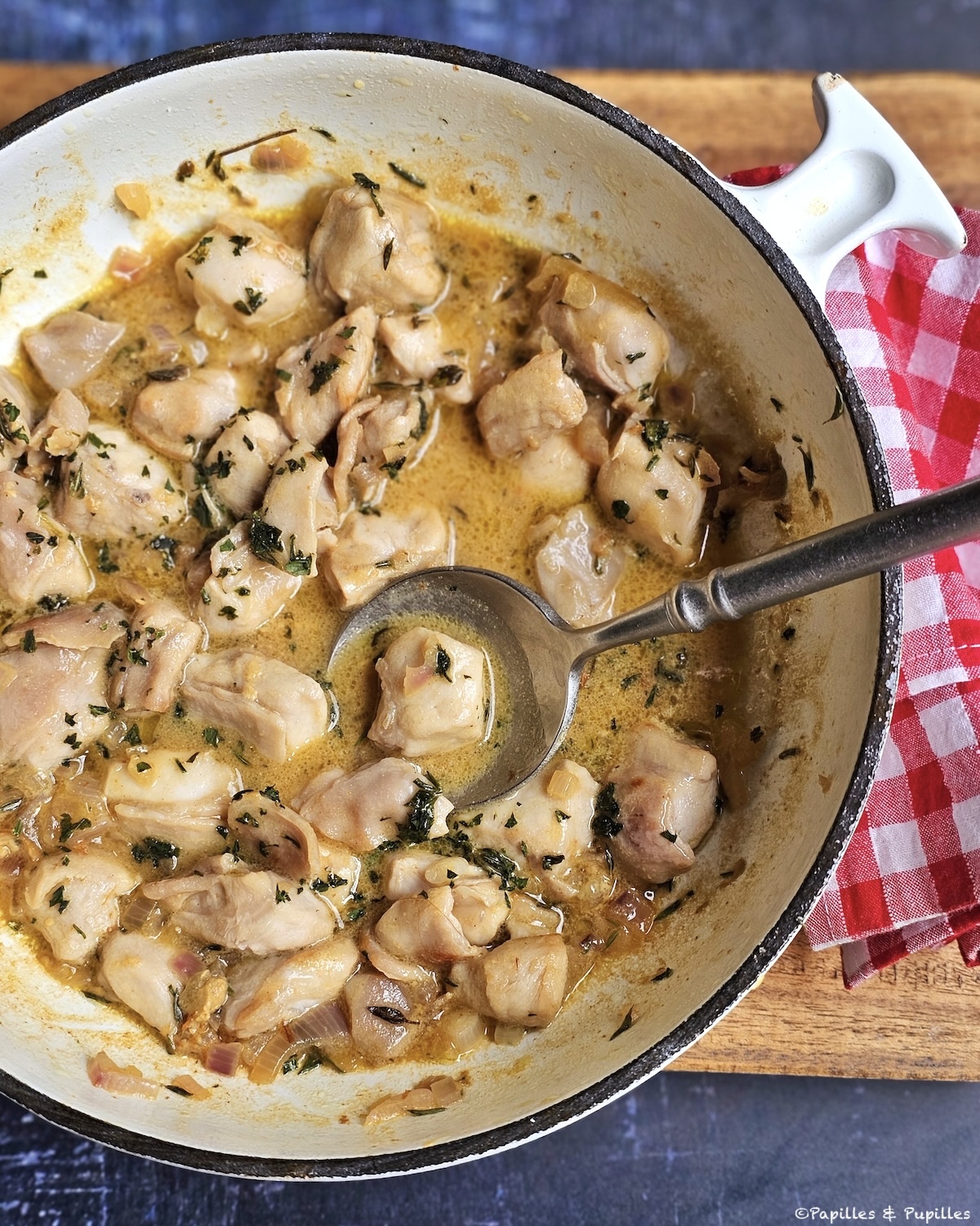 Emincé de lapin à la moutarde