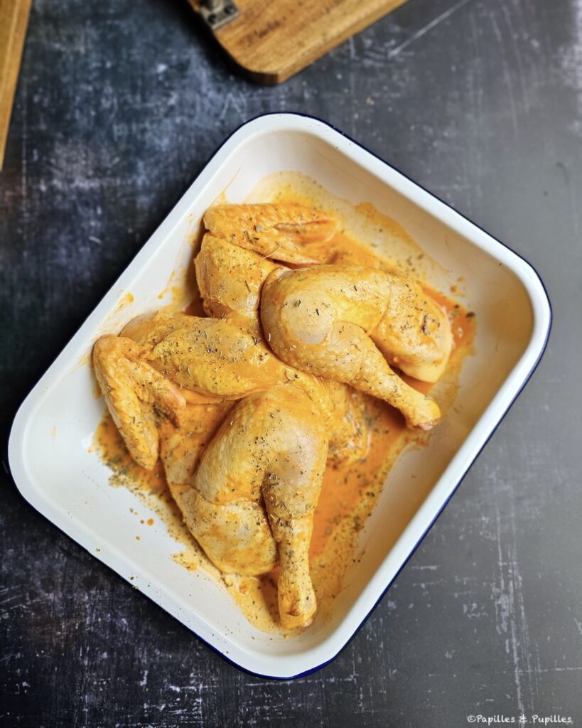Poulet avant de mettre au frigo