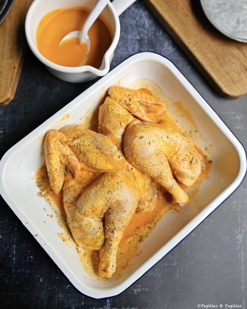 Poulet à la sortie du frigo