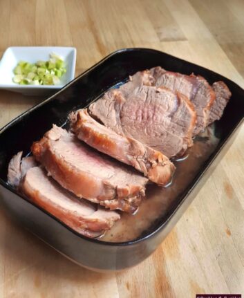 Rôti de veau au four tranché
