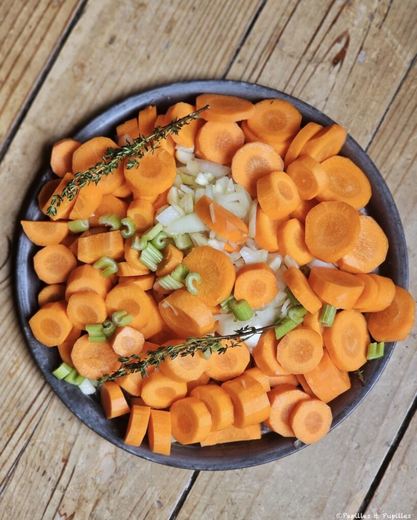 Carottes, ail, oignon, céleri