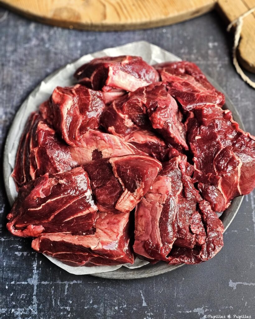 Joues de boeuf coupées