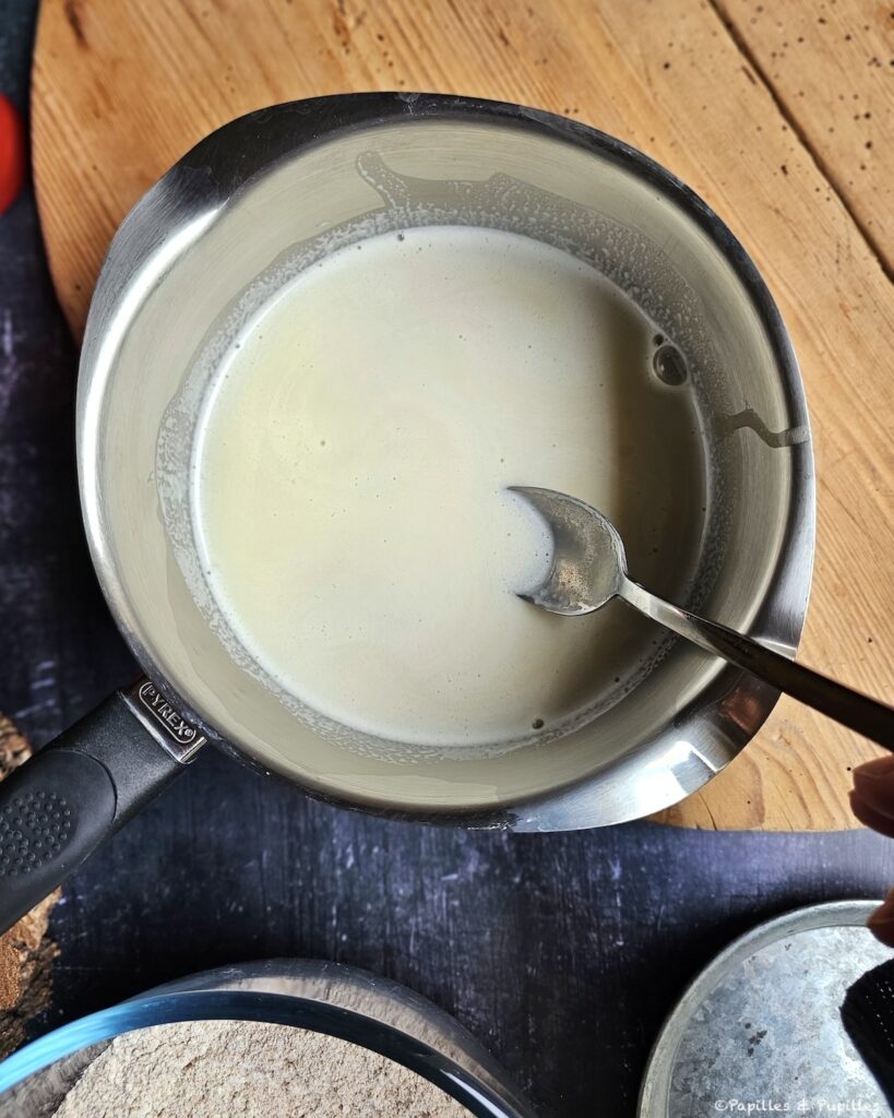 Miel fondu dans lait