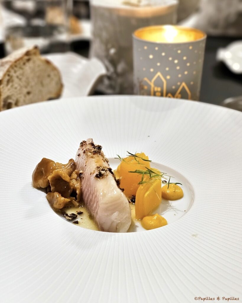 Omble chevalier, butternut & baies de passion