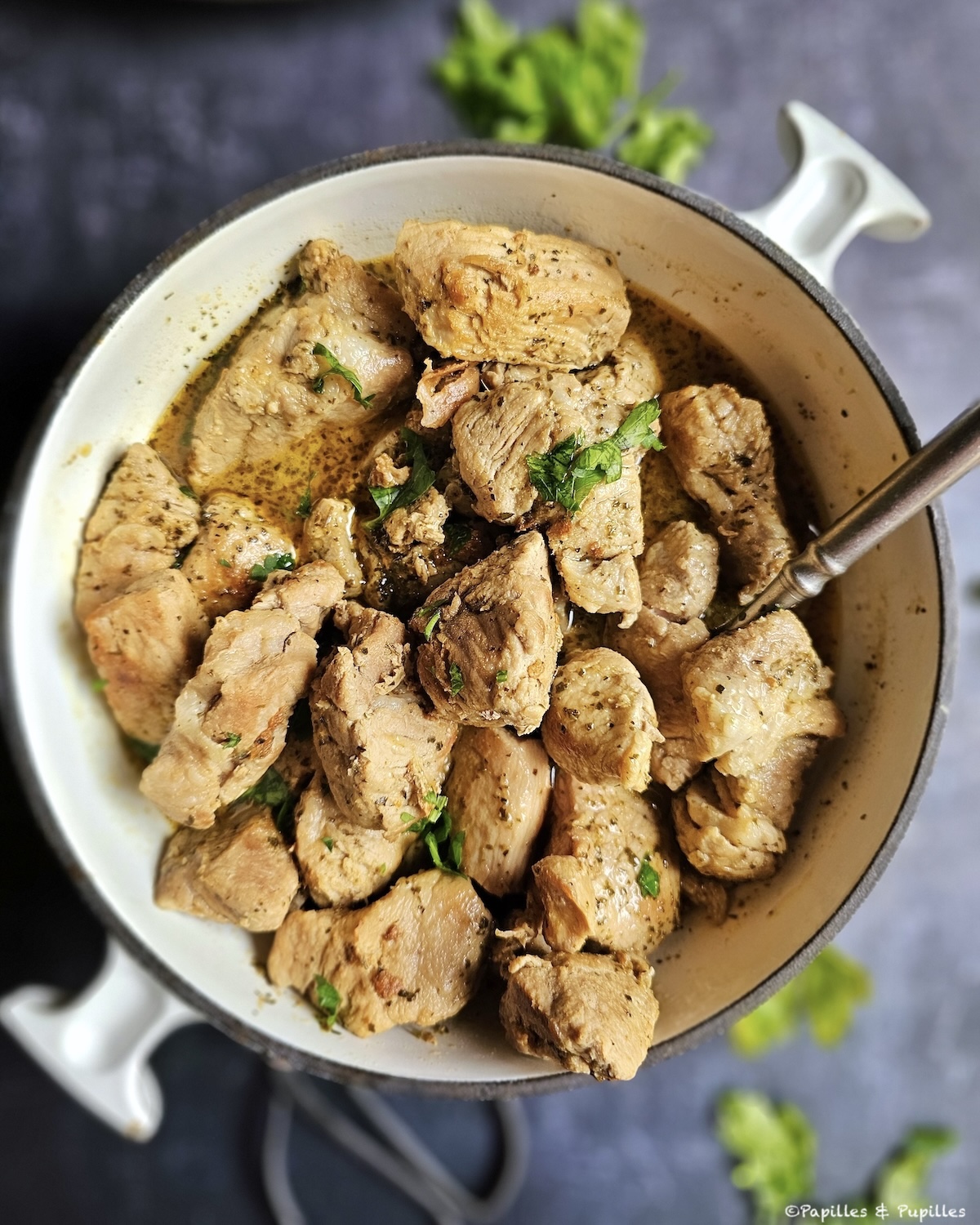 Sauté de porc en sauce