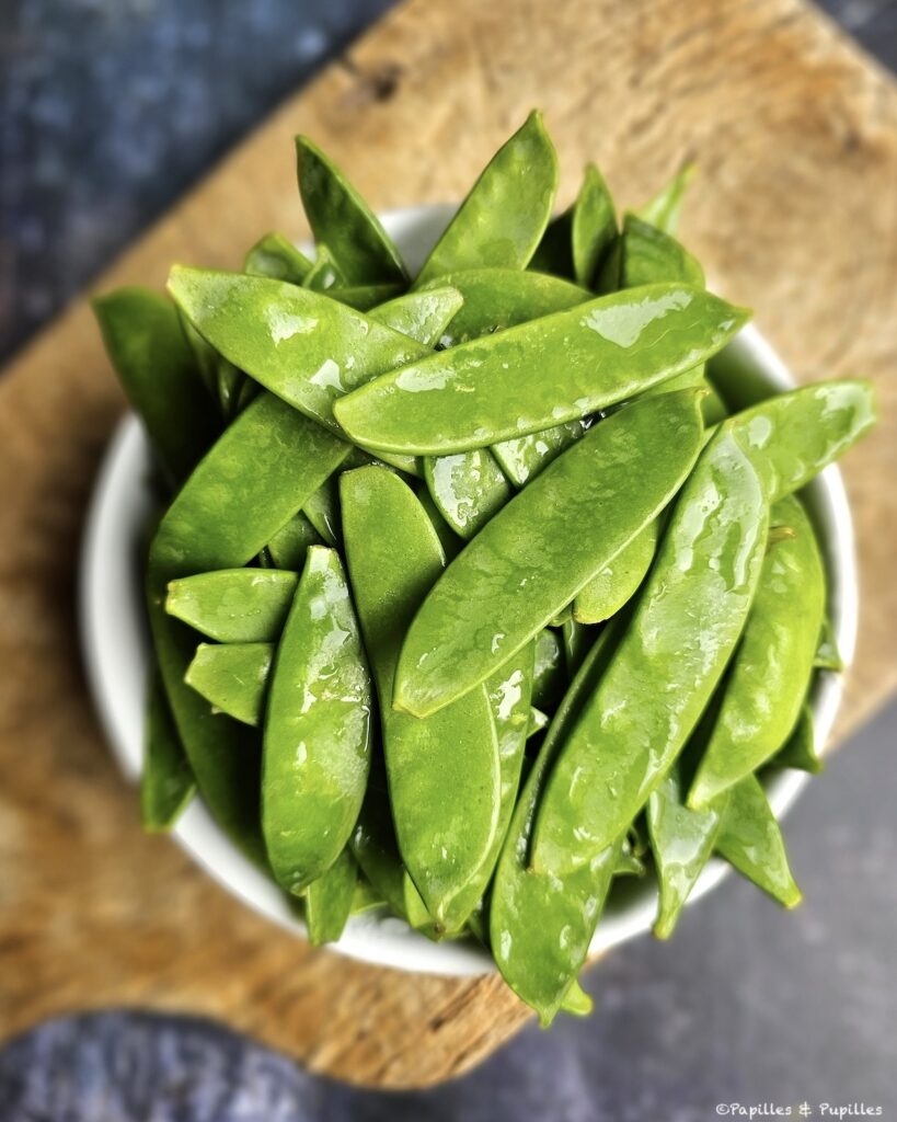 Pois gourmands lavés