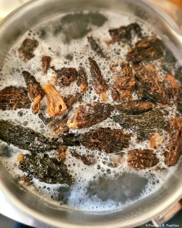 Morilles ébouillantées
