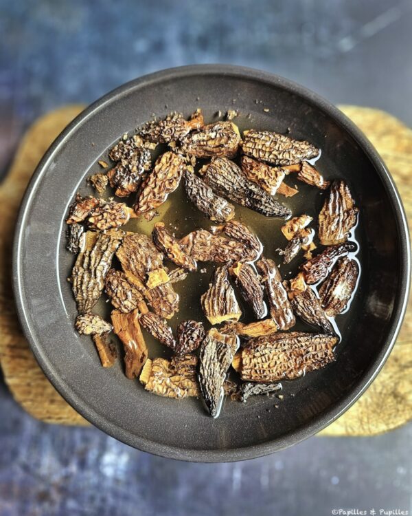 Trempage des morilles