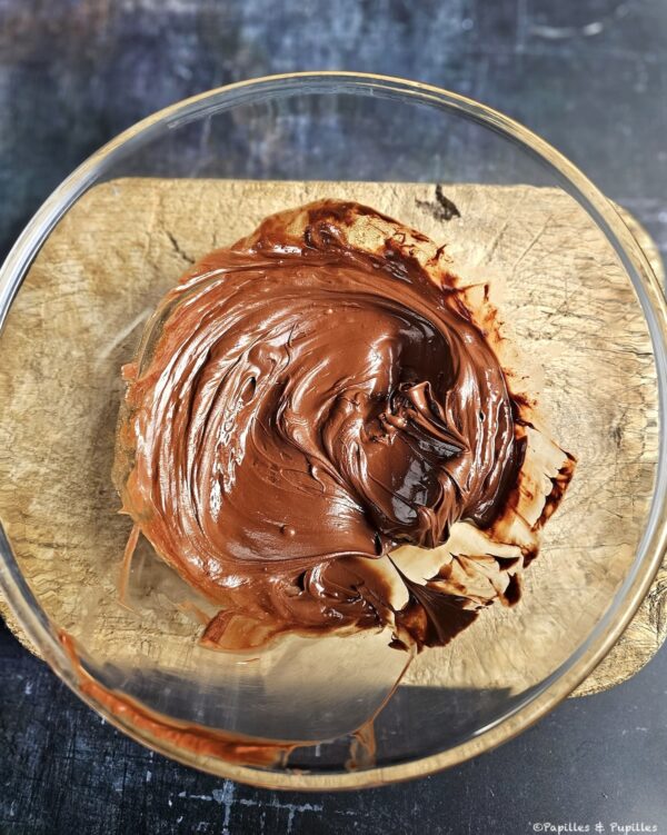 Chocolat et beurre, fondus