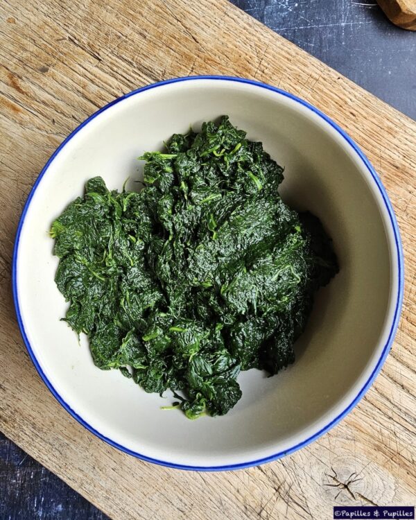 Epinards égouttés