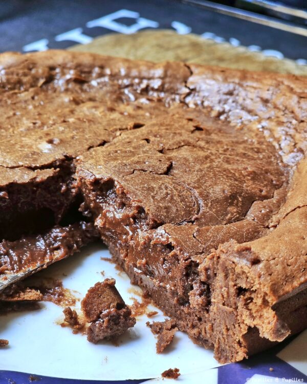 Fondant au chocolat coupé