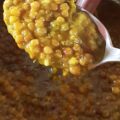 Lentilles à l'ail, oignon et curcuma