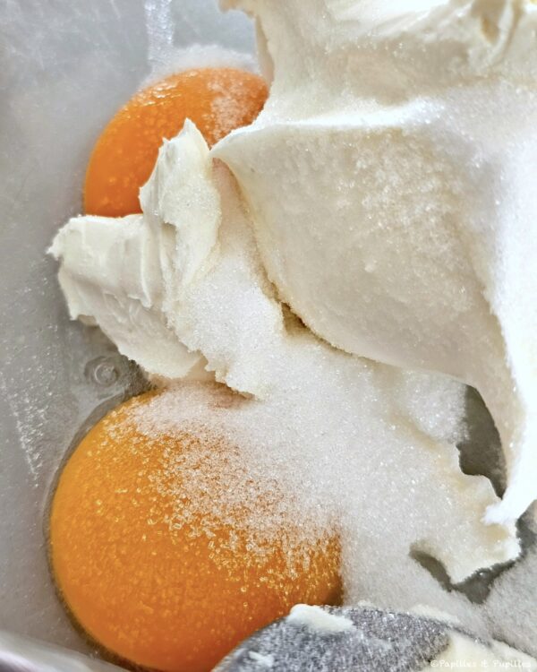 Mascarpone jaune d'oeuf sucre