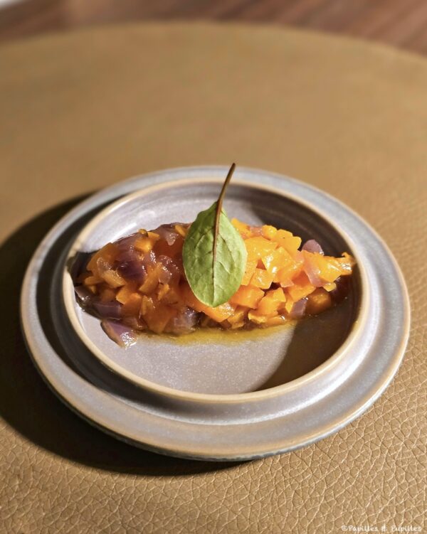 Tartare de butternut et oignon rouge