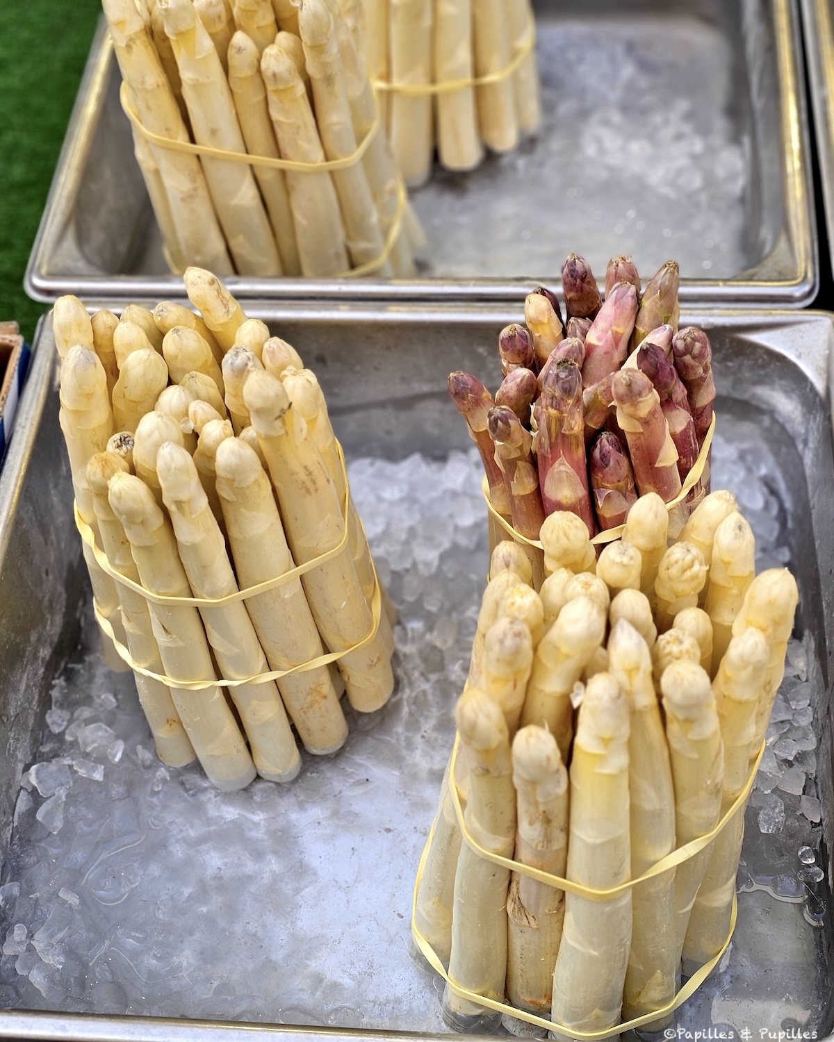 Asperges blanches servies en entrée de Pâques