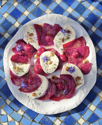 Carpaccio betterave mozzarella
