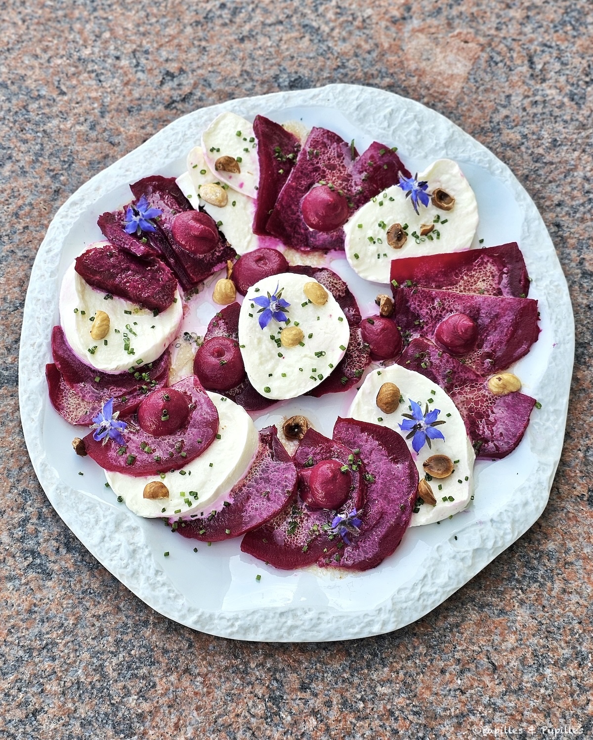 Carpaccio betterave mozzarella